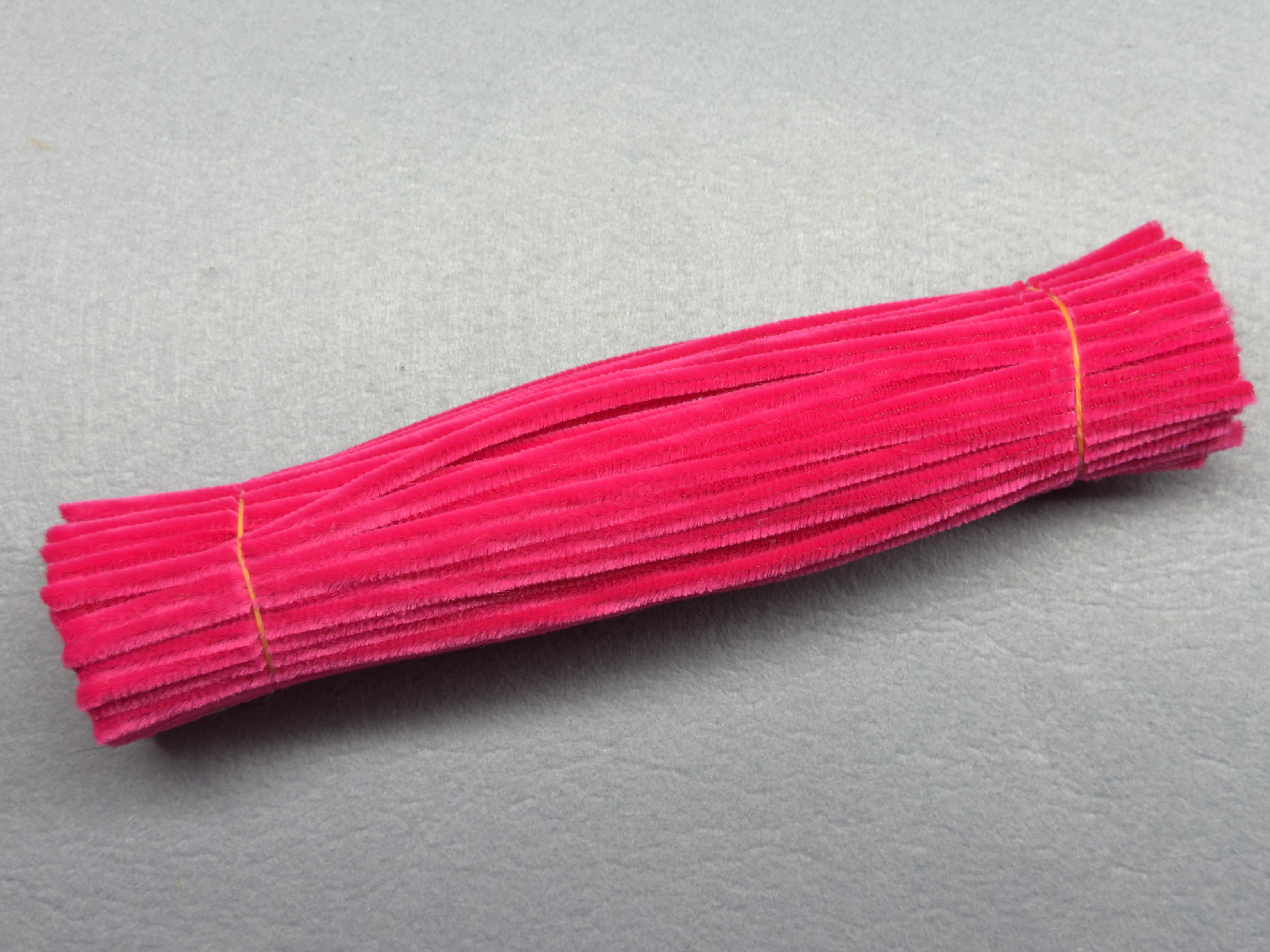 Проволока синельная 1 уп. 90 шт. Фуксия