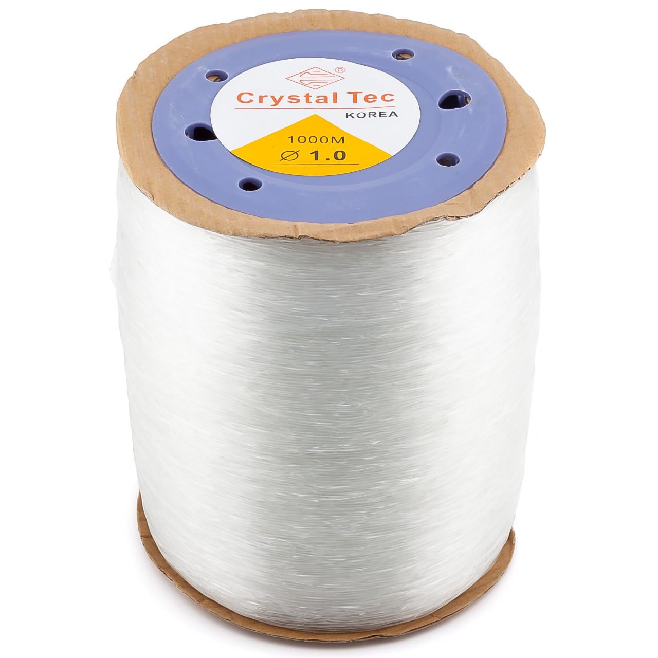 Нить силиконовая основа для браслета 1 мм 1 шт. 1 катушка 600 м Прозрачный (РС1001б01)