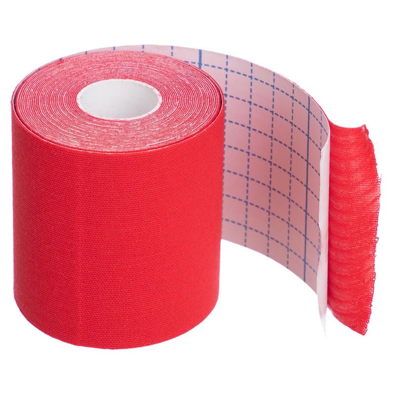 Тейп кінезіологічний Kinesiology Tape 7,5 см х 5 м Червоний