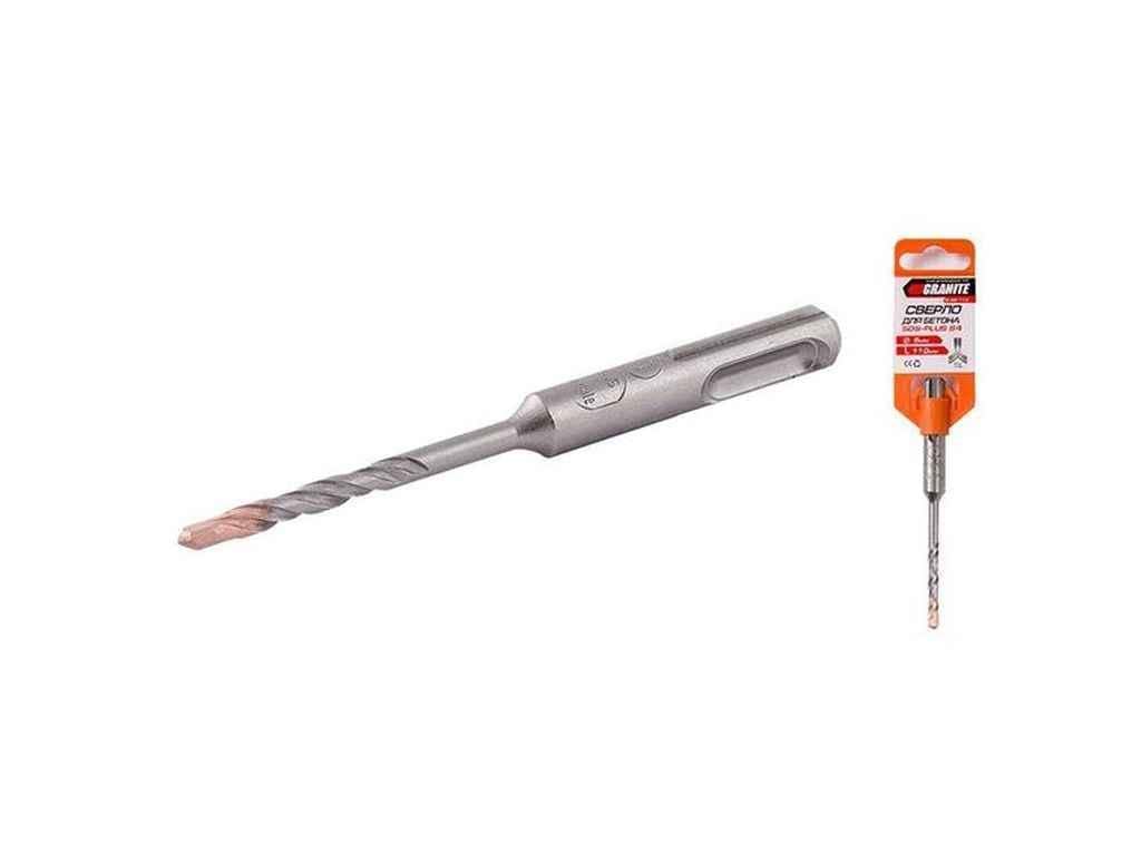 Бур по бетону GRANITE L 110 мм d 5 мм SDS-PLUS S4 (41679) - фото 2 Бур по бетону GRANITE L 110 мм d 5 мм SDS-PLUS S4 (41679) - фото 2