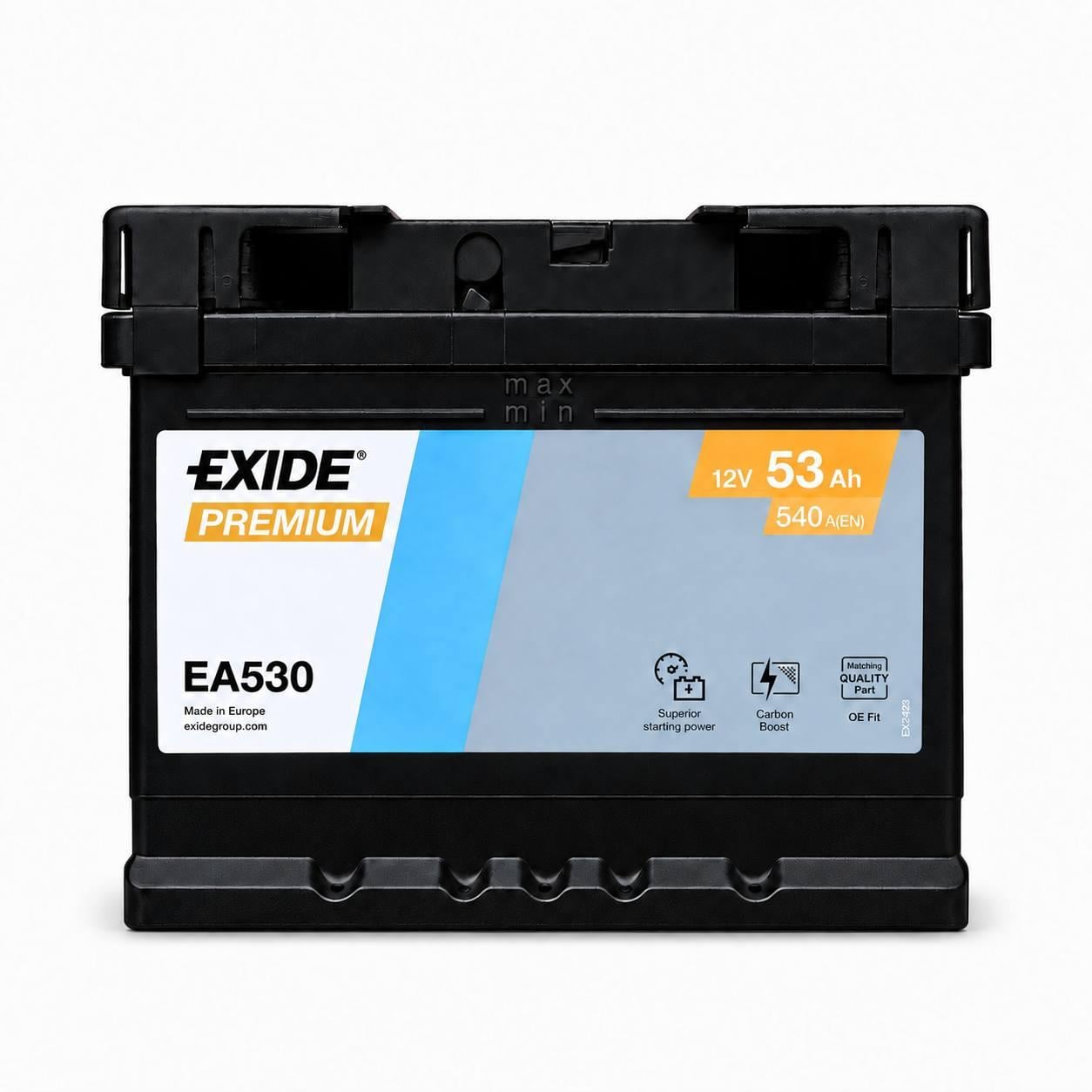 Акумулятор автомобільний EXIDE 53 Ah 540A R+ 12V (3205407032)