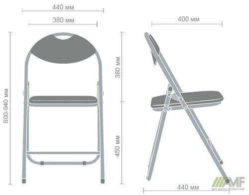 Складаний стілець AMF Джокер 800х440х440 Сірий (28214) - фото 4