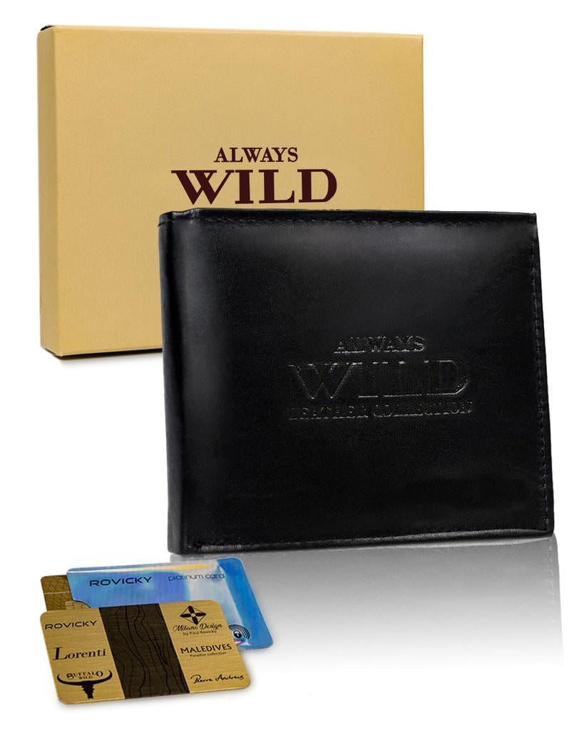 Кошелек мужской кожаный Always Wild N992-SCR-3131 Черный