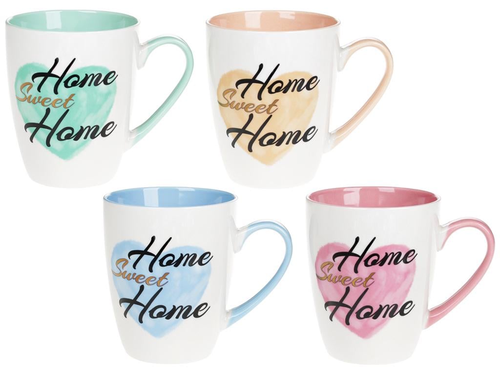 Чашка Home Sweet Home 360 мл 4 дизайна набор 4 шт. (BDI-577-559)