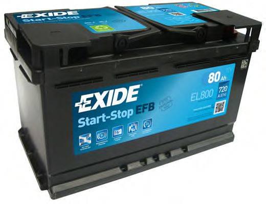 Акумулятор EXIDE EFB R EN720 80 Ah-12 V 315х175х190 мм (ES900)