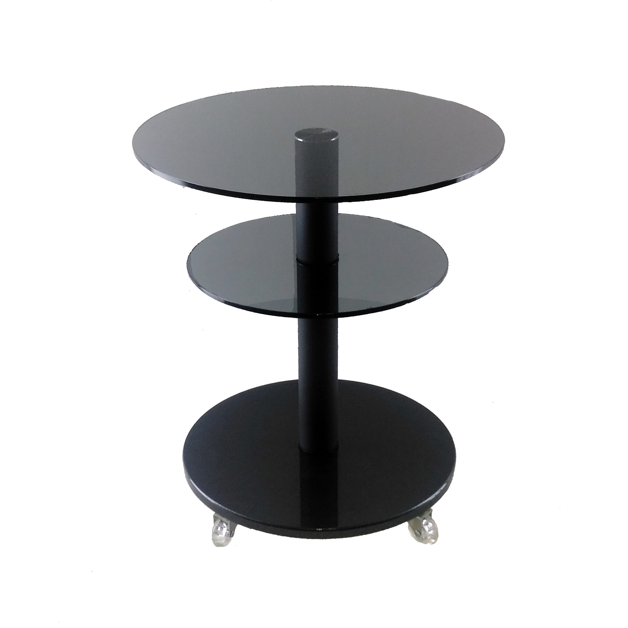 Стол журнальный стеклянный Commus Bravo Light 425 K gray-black-blm60 Черный (411830206)