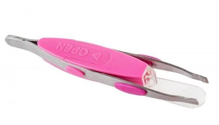 Пинцет для бровей SUNROZ Luma Tweeze с подсветкой Розовый (SUN2313)