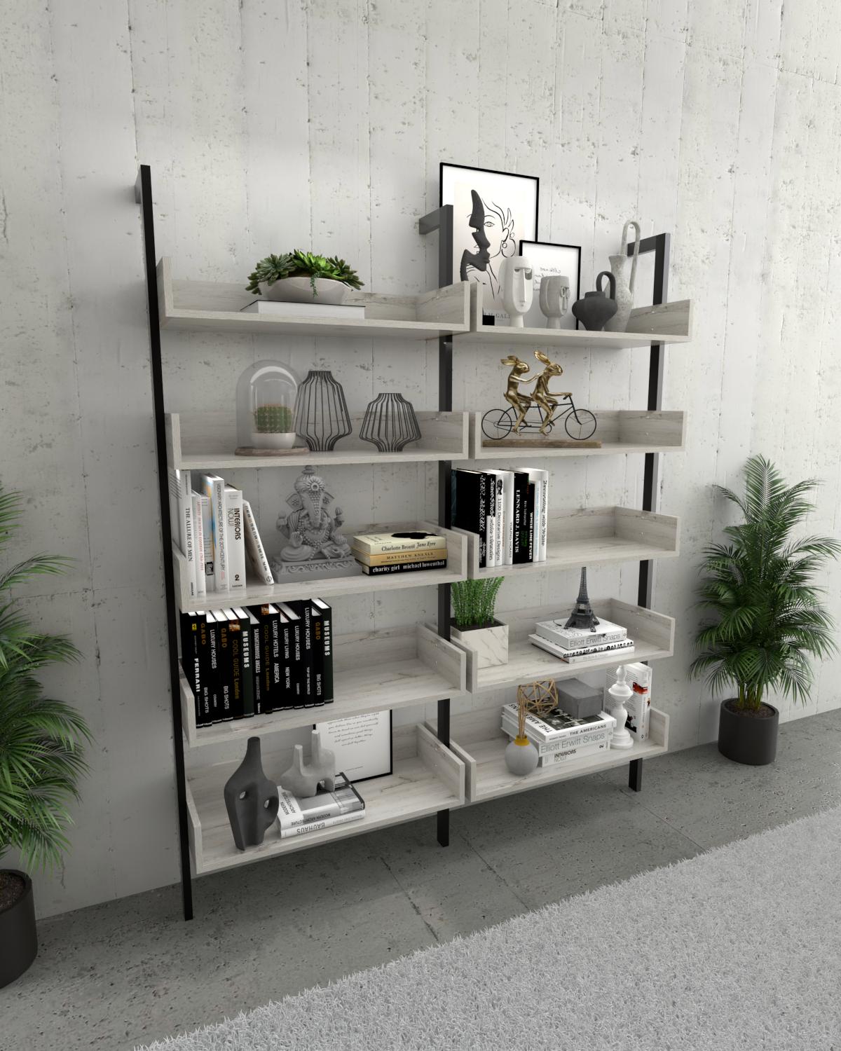 Стеллаж пристенный EcoLoft Галерея DSP-1411-2 в стиле лофт Дуб Кортона (32377286) Стеллаж пристенный EcoLoft Галерея DSP-1411-2 в стиле лофт Дуб Кортона (32377286)