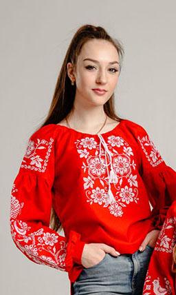 Вишиванка жіноча Вишиваночка р. 56 Червоний (550-8)