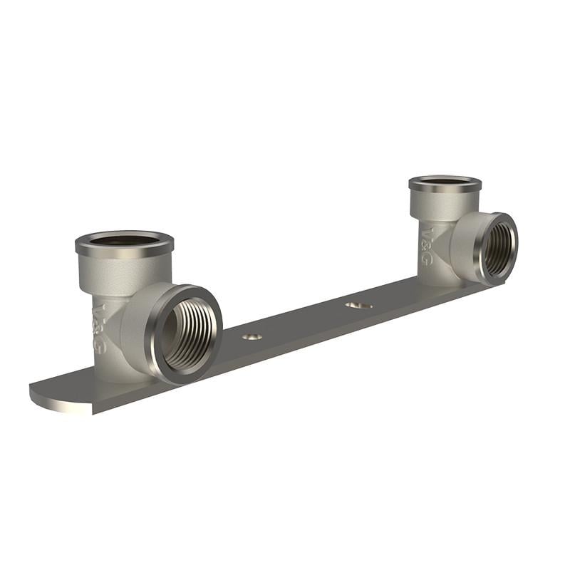 Планка монтажная V&G VALOGIN 1/2" ВВ с водорозетками