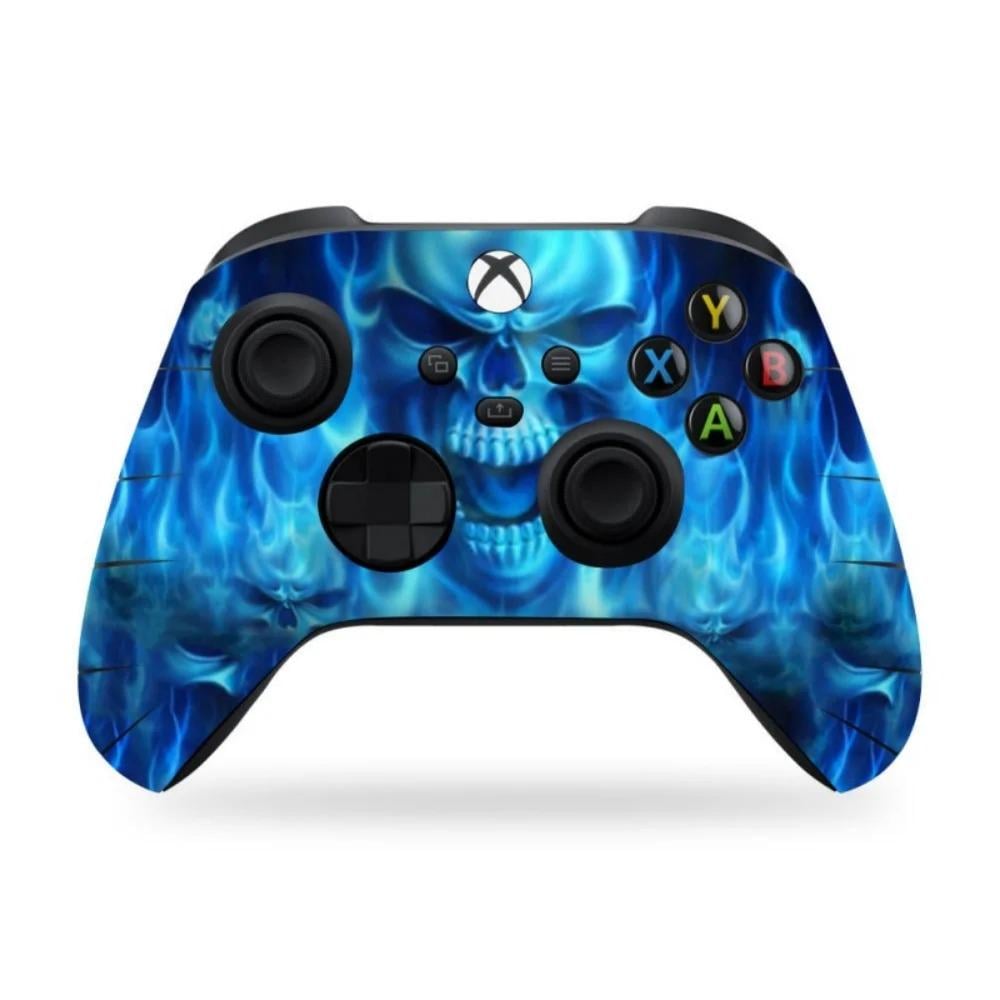 Наклейка виниловая SONGYI для геймпада Xbox Series X/S Skull Blue