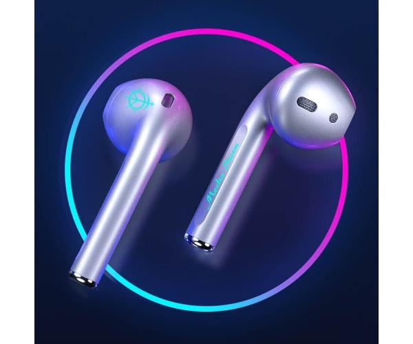 Наушники гарнитура WK V50 Bluetooth Grey - фото 2