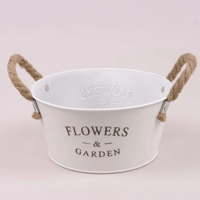 Кашпо металлическое с ручками Flora Flowers & Garden (37711) Кашпо металлическое с ручками Flora Flowers & Garden (37711)