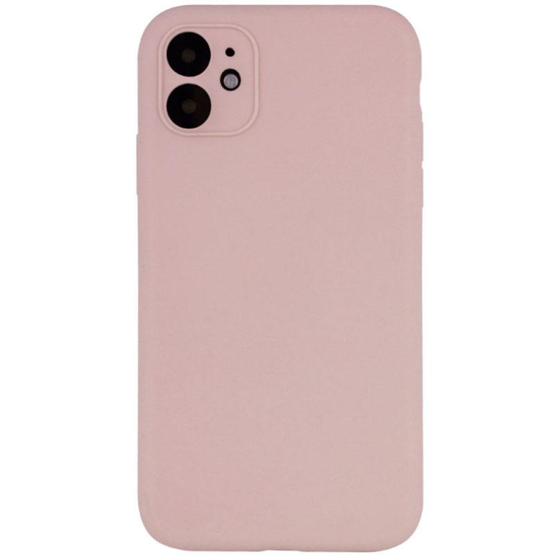Противоударный чехол Silicone Case Full Camera Protective (AA) NL для Apple iPhone 12 (6.1") Розовый / Pink Sand