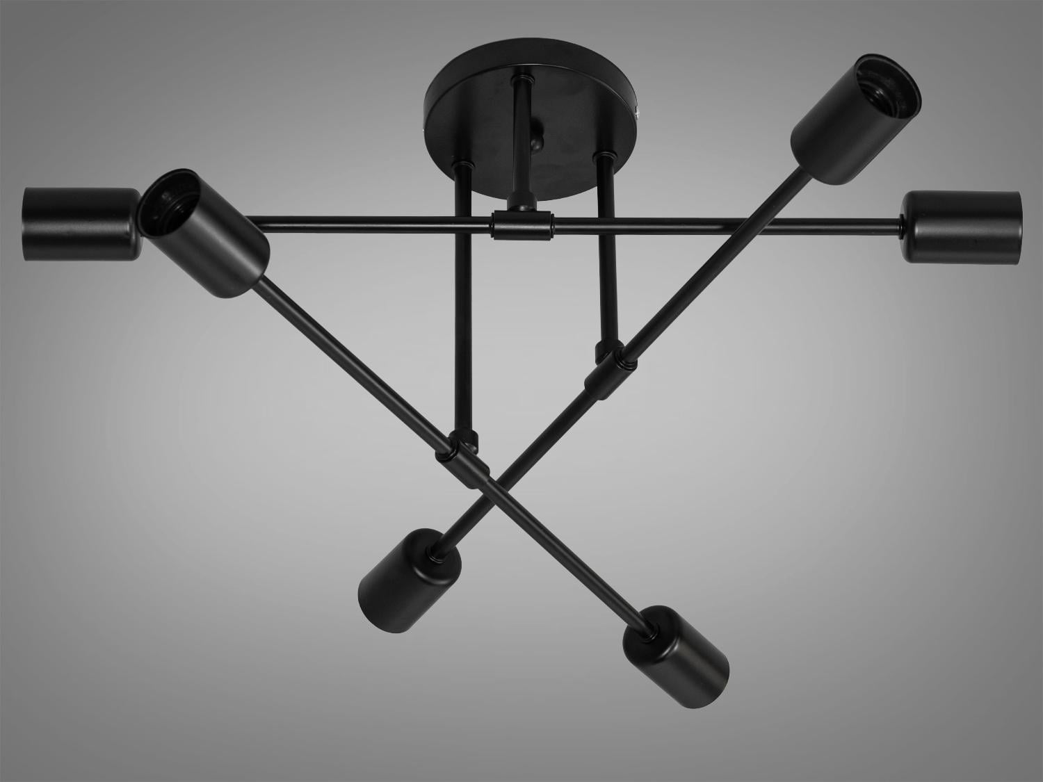 Люстра потолочная в стиле Loft на 6 ламп Черный (XL2039-6BK)