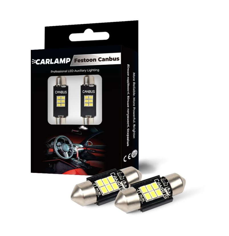 Лампа светодиодная Carlamp Сanbus 5-g series T11 C10W 250 Lm (SJ-K6-31mm)