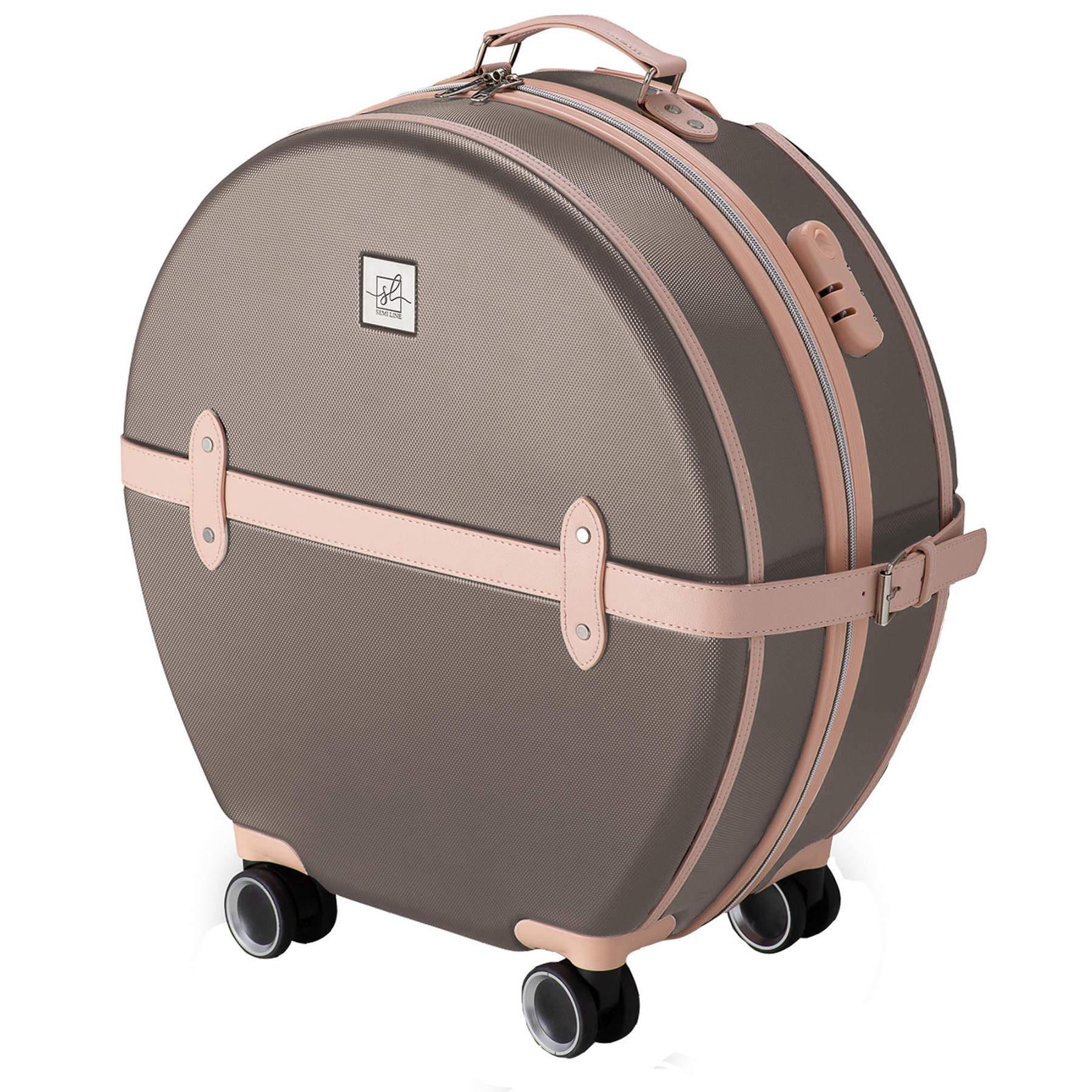 Чемодан Semi Line 20" S Brown/Pink Cream (T5673-2)