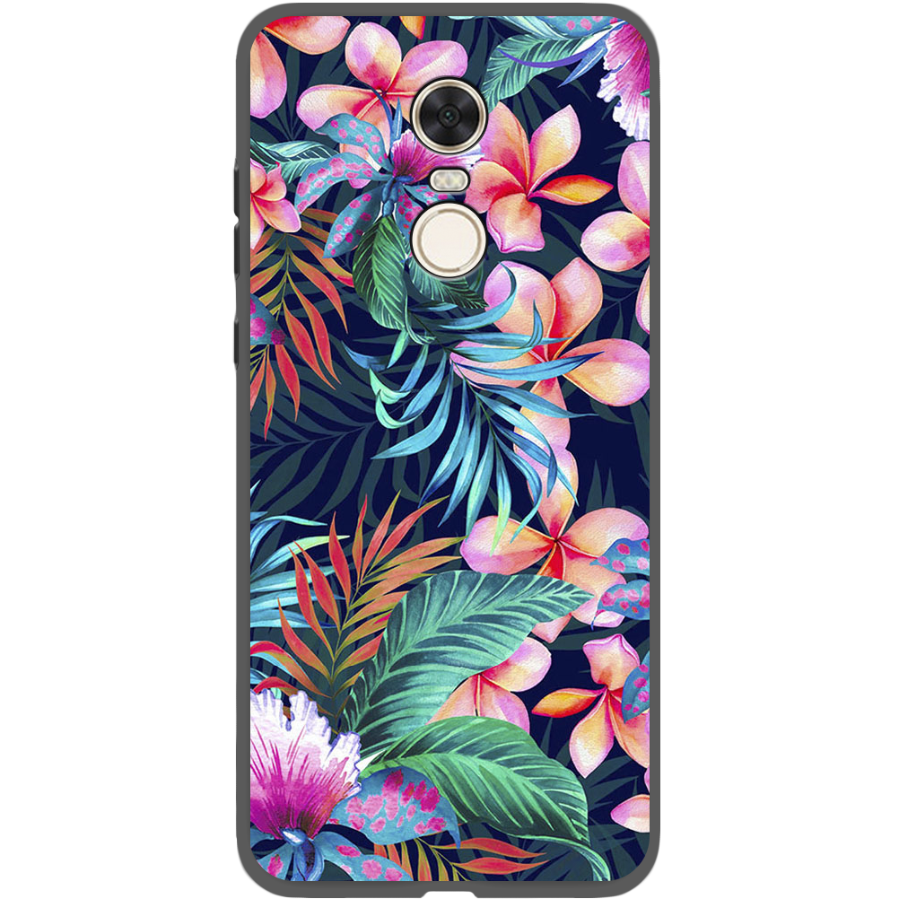 Чехол BoxFace Xiaomi Redmi 5 Plus flowers in the tropics Черный силикон (32522-up1971-34772)