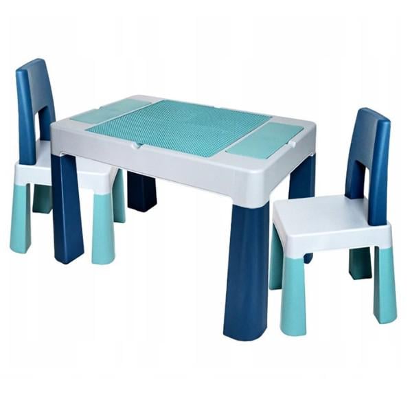 Комплект меблів для дітей стіл та 2 стільці TEGGI MULTIFUN TI-011-173 Turquoise/Navy/Grey (35860)