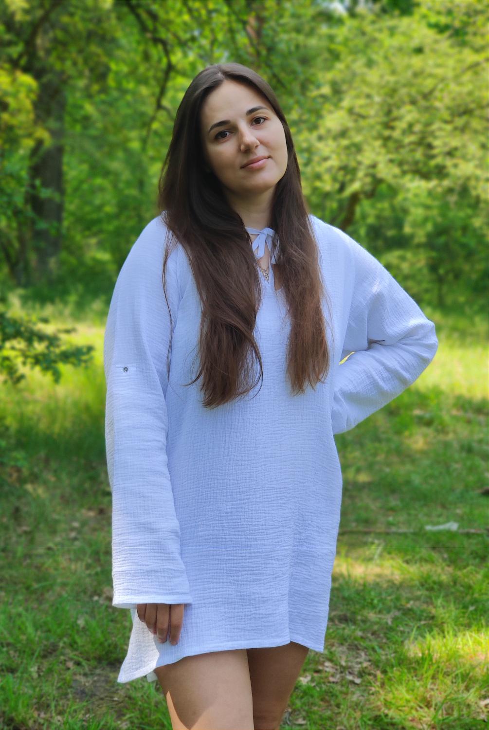 Туника муслиновая Mwing Xs-M Белый