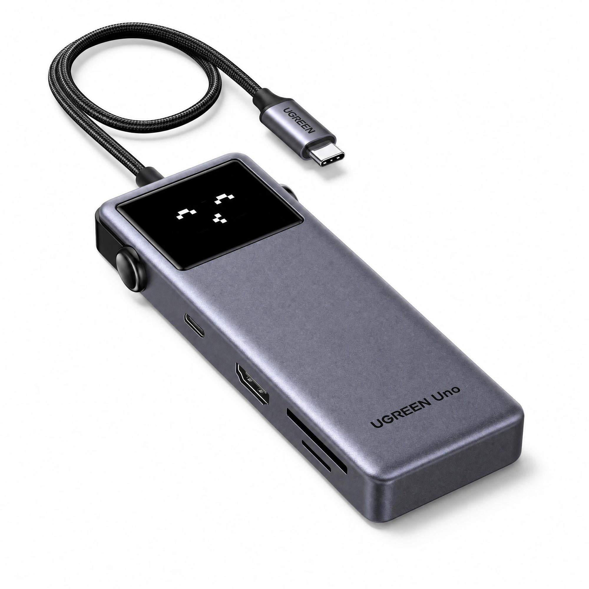Хаб мультипортовый UGREEN Uno CM889 HDMI 4K 60 Гц PD 100 Вт Серый (75179)