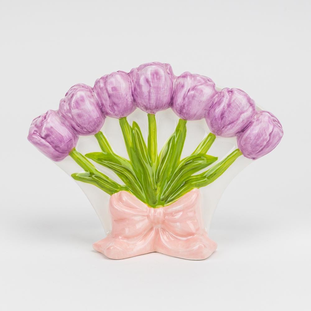 Ваза Букет фиолетовых тюльпанов 14х19х9 см (31917724)