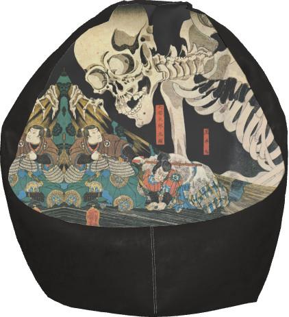 Крісло-груша Череп Японський стиль M (13242840)