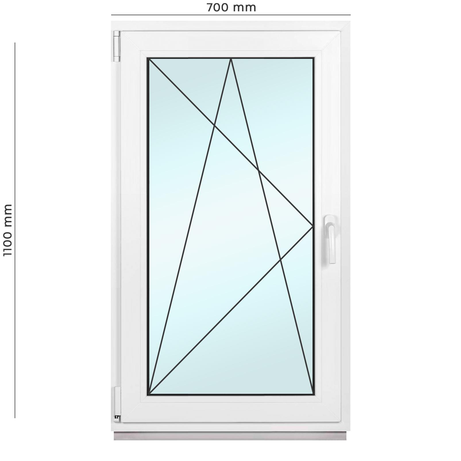 Окно металлопластиковое Framex поворотно-откидное с левым открытием 700х1100 мм Белый - фото 2