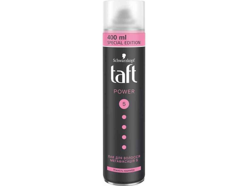 Лак для волос Taft Power Нежность кашемира Мегафиксация 5 400 мл (777361)