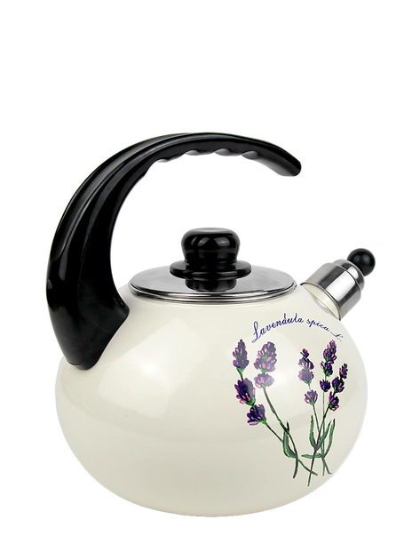 Чайник со свистком Kamille KM-1034 с рисунком из эмалированной стали 2,5 л Белый (150-84-1034) - фото 3 Чайник со свистком Kamille KM-1034 с рисунком из эмалированной стали 2,5 л Белый (150-84-1034) - фото 3