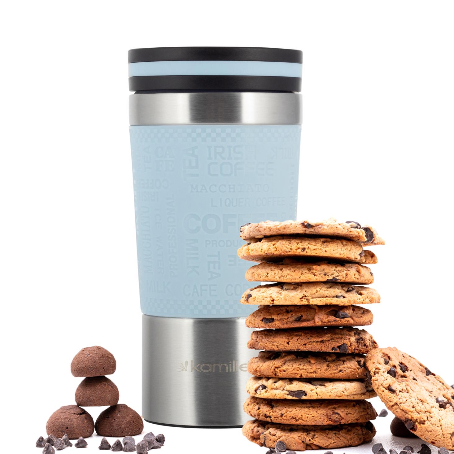 Термокухоль Kamille з нержавіючої сталі з TPR-вставкою 380 мл Блакитний (14897071) - фото 4 Термокухоль Kamille з нержавіючої сталі з TPR-вставкою 380 мл Блакитний (14897071) - фото 4