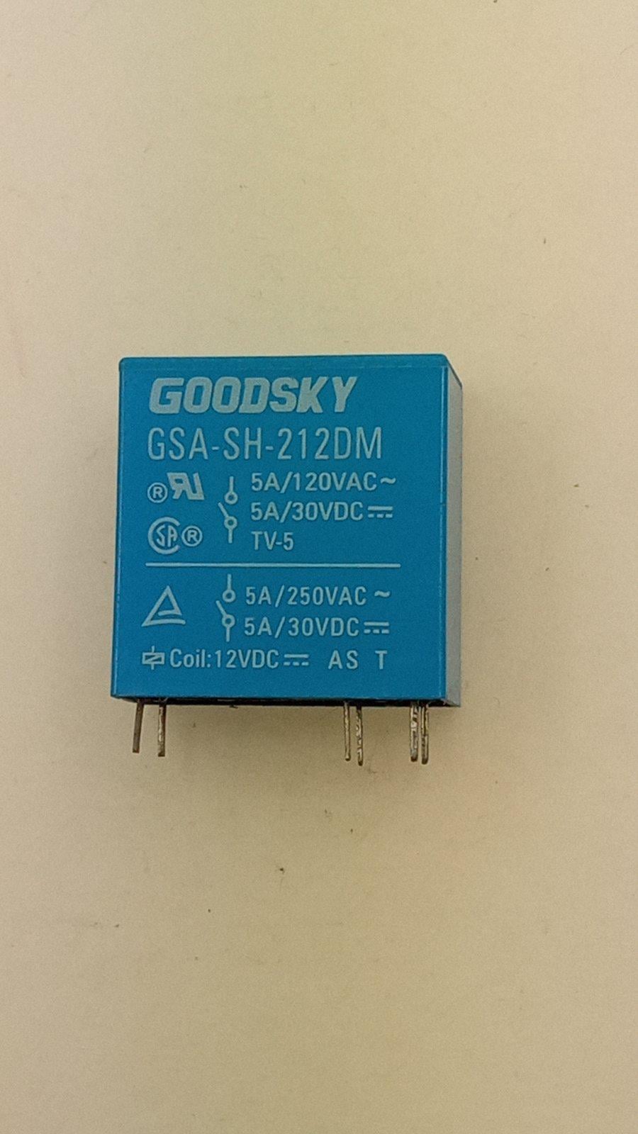 Реле Goodsky GSA-SH-212DM12DC 5A/250VAC24x12/8x25 (16069)