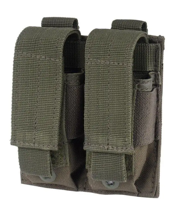 Сумка-підсумок подвійна для пістолетних магазинів Mil-Tec 13495501 Оливковий (NA005475)
