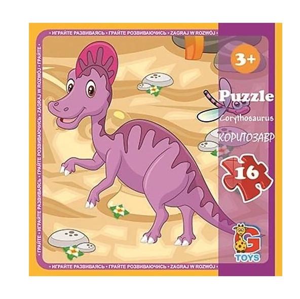 Пазли G-Toys Динозавр Коритозавр LD04 16 елементів (4824687638266)