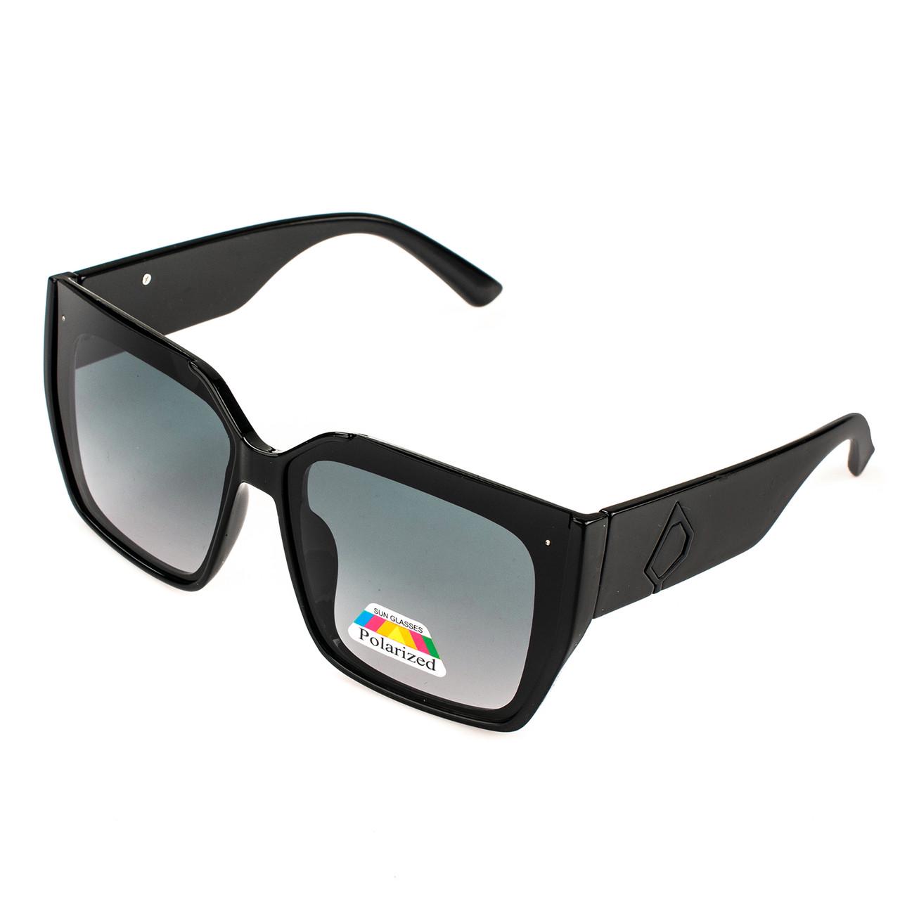 Очки солнцезащитные женские шестиугольные Polarized Черный (2266.С3)