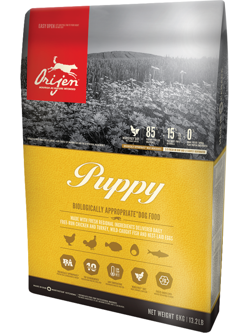 Корм беззерновой Orijen Puppy для щенков всех пород 6 кг (26393)