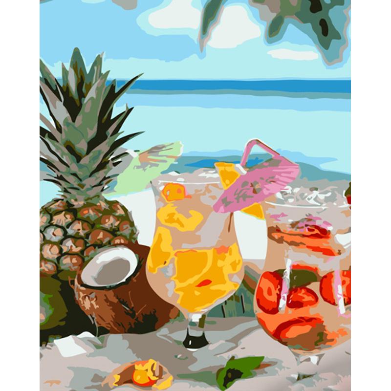 Картина по номерам Strateg Премиум Отпуск на море 40х50 см (GS1302)