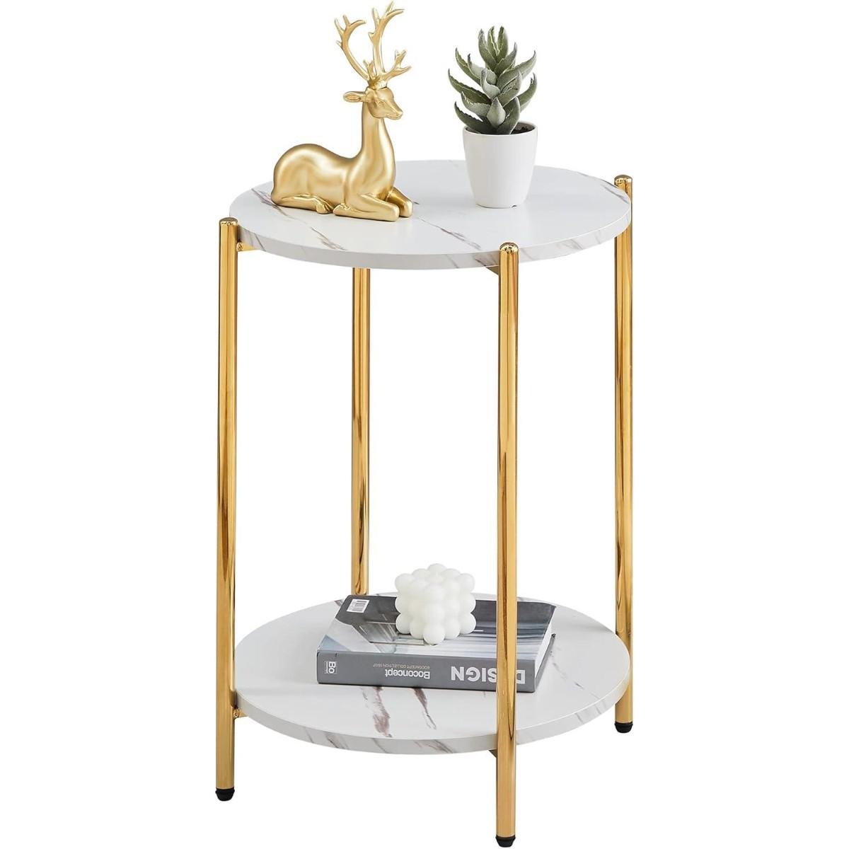 Стол журнальный Modern Home 2 яруса 30х30х60 см Белый (M50269-W)