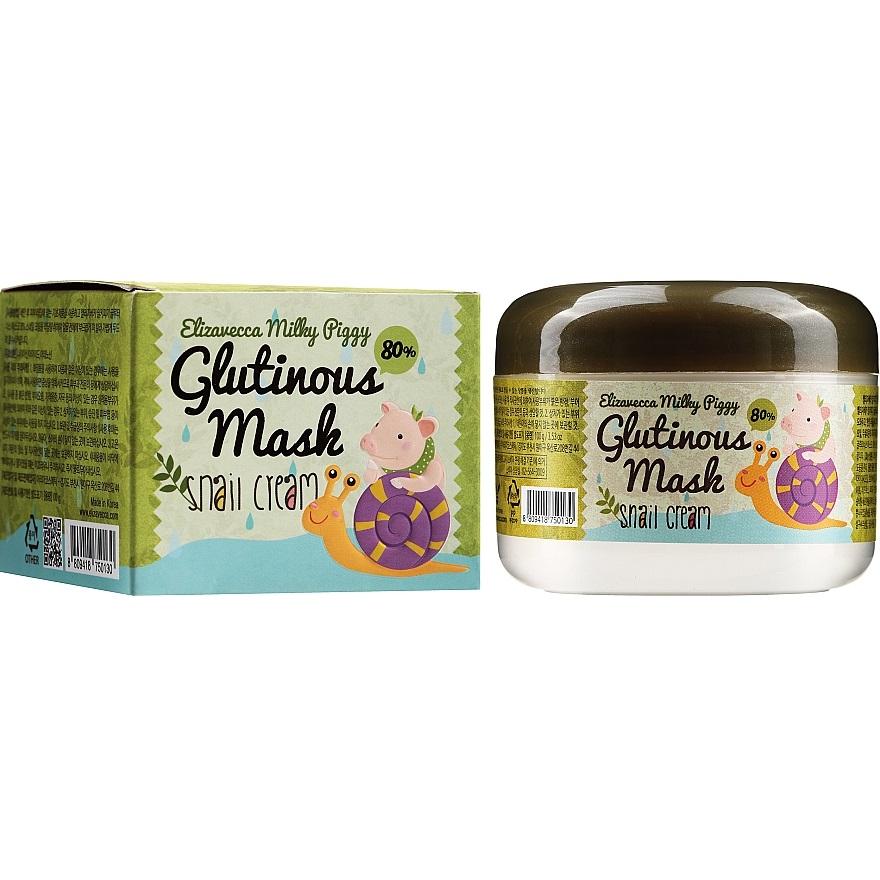 Крем-маска ночная Elizavecca Face Care Milky Piggy Glutinous Mask 80% Snail с муцином улитка 100 мл (678_1546)