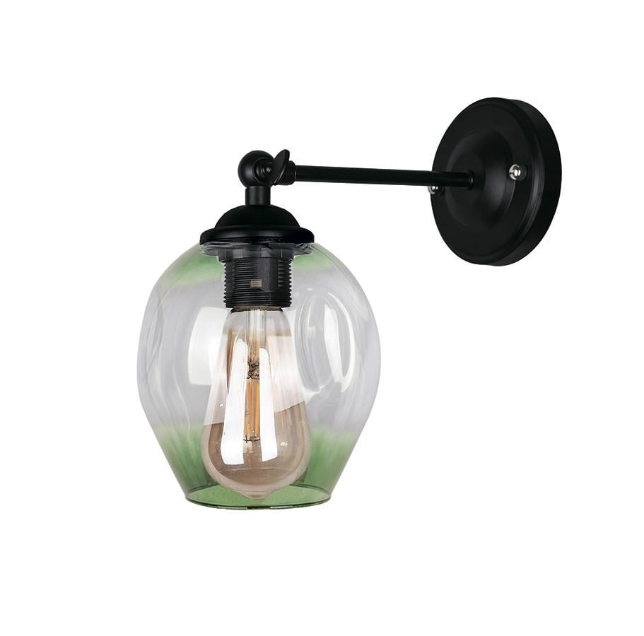 Бра модерн 756WPR0231F-1 BK+GR Черный/Зеленый