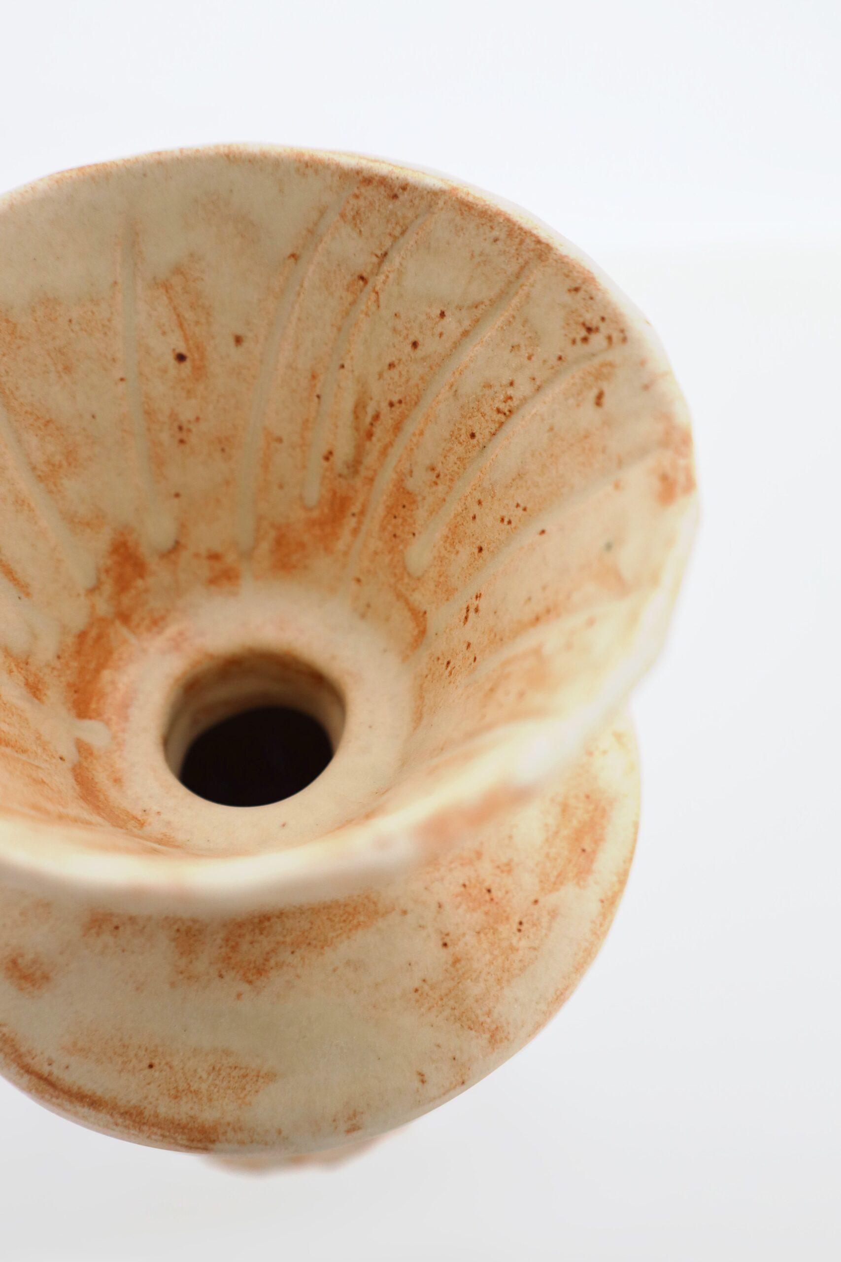 Набір кавовий Теракот пуровер/воронка V60/чашка ручної роботи (POV-007) - фото 2 Набір кавовий Теракот пуровер/воронка V60/чашка ручної роботи (POV-007) - фото 2