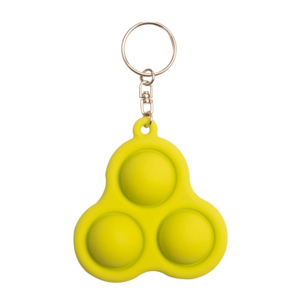Сенсорная игрушка Simple Dimple Pop It брелок Треугольник Желтый