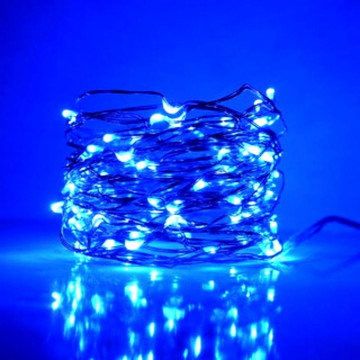 Гирлянда 30 led на батарейках USB 3M 3AA медный провод Синий (48153) - фото 3