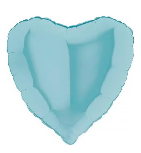 Воздушный шар Сердце Grabo 45 см Голубой пастель (10435)