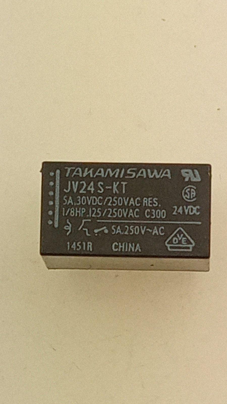 Реле Takamisawa JV-24S-KT24VDC 5A 250VAC17,5x10x12,5 (13716)