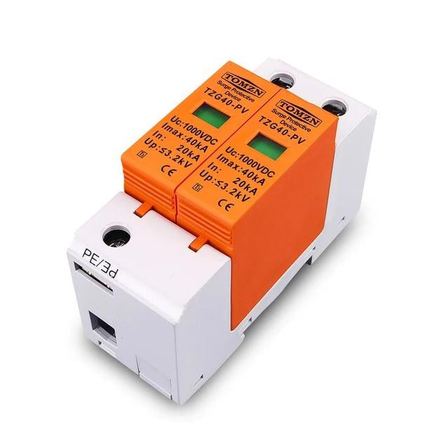 Ограничитель перенапряжения TOMZN TZG40-PV 2P 1000V DC УЗИП молниезащита для солнечных панелей (25364668)
