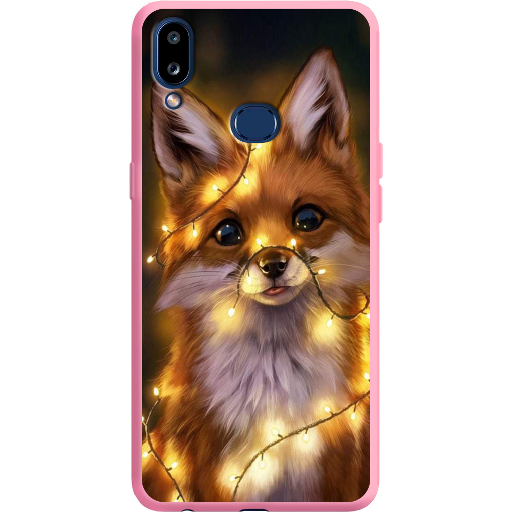 Чохол Boxface Samsung A107 Galaxy A10s Різдвяна Лисичка Рожевий силікон (37944-up2399-42164)