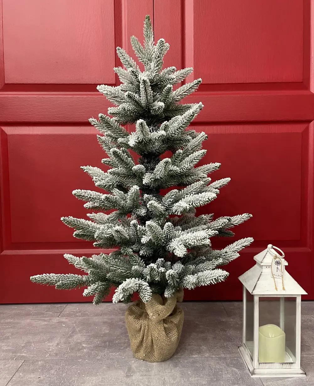 Ялинка лита HVOYA Classic Засніжена у мішковині 90 см (210N/90/GS)