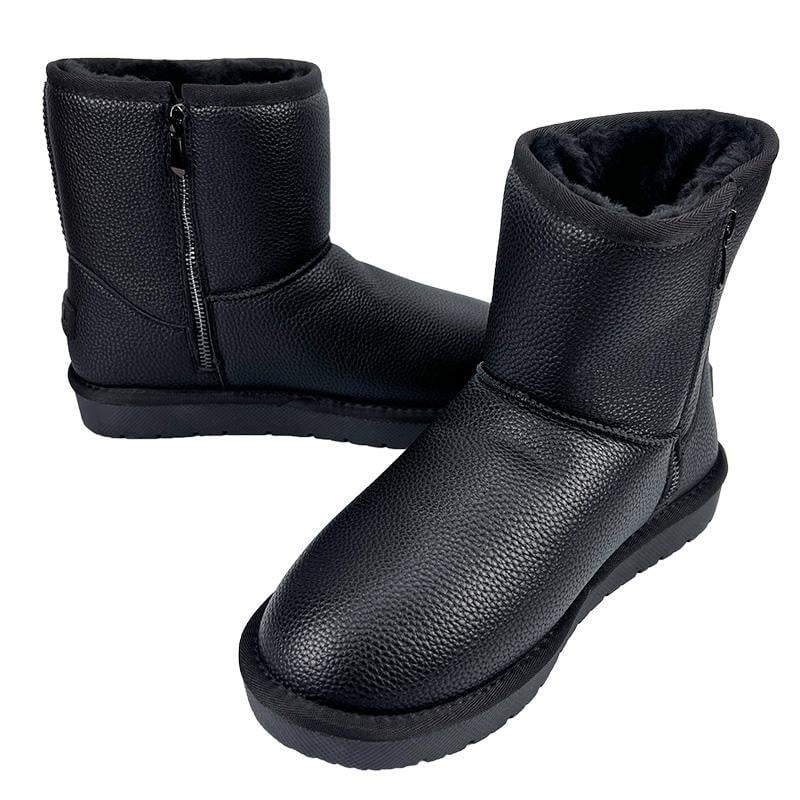 Угги мужские кожаные на молнии 10621-9 p. 41 26,5 см Черный - фото 2