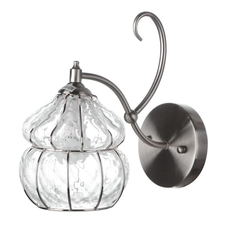 Бра настенное накладное барокко Brille BELL-001W/1 E14 N CLEAR L21-001